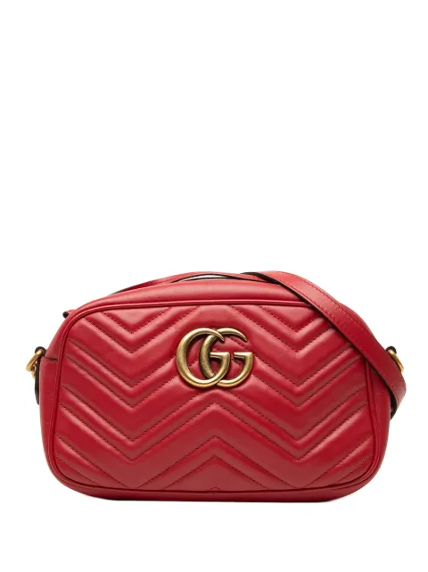 Gucci Pre-Owned 2000-2015 Small GG Marmont Matelasse Leather crossbody bag Red QU6YLOYYL933PB5J