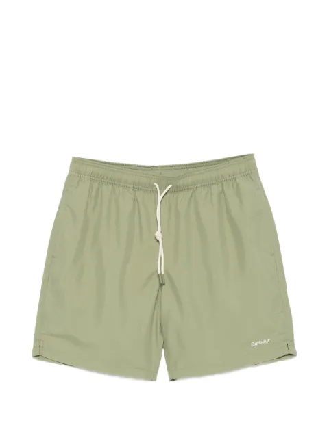Barbour Staple logo-embroidered drawstring swim shorts Green MSW0093
