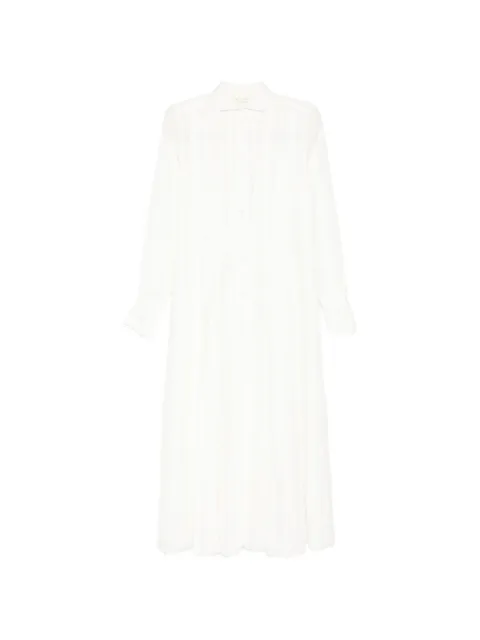 Forme D'expression pleated midi dress White DA052