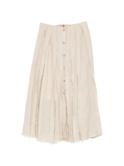 Forme D'expression raw-edged pleated skirt Neutrals DK051