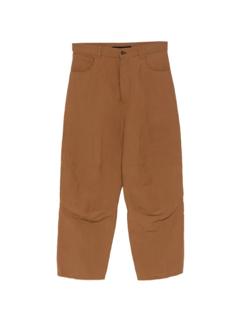 Forme D'expression Skewed five-pocket trousers Brown DP042