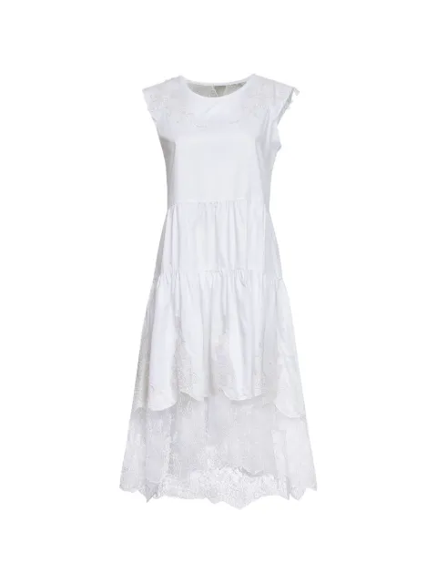 Maurizio lace-embroidered ruffled dress White W06090581MZS6