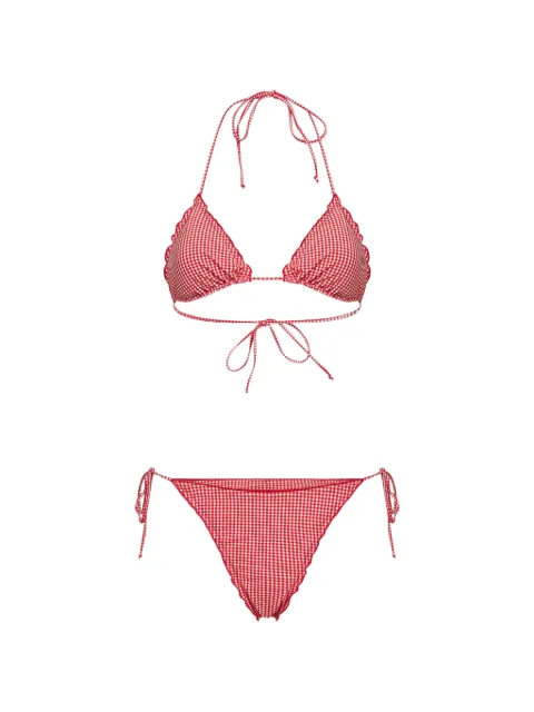 MC2 Saint Barth Sagitami vichy pattern bikini Red SAGI00101095L