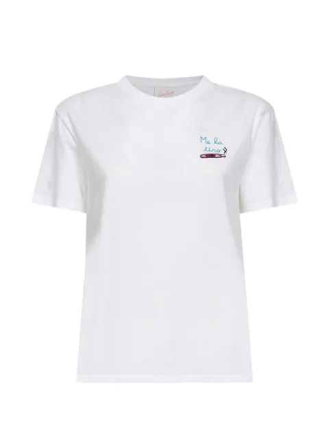 MC2 Saint Barth embroidered cotton T-shirt White EMI000109586L