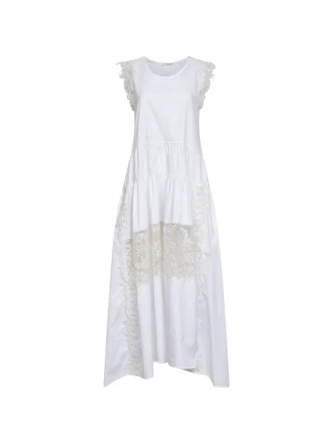 Maurizio lace-trim tiered maxi dress White W06080581MZS6MATOFFWHITE
