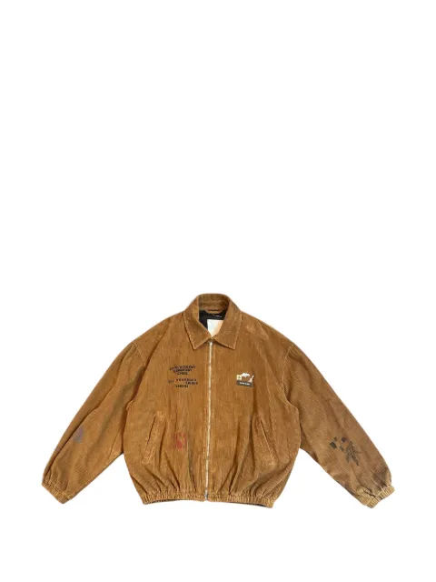 Song For The Mute School Portrait corduroy bomber jacket Brown 261MJK121P4CORDCML