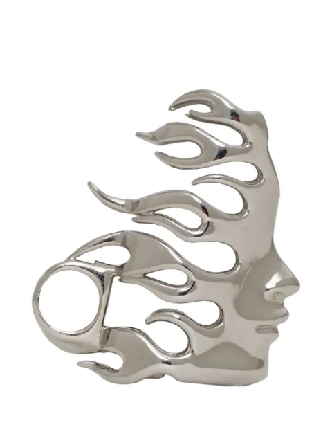 HELLSTAR Flame Girl lighter holder Silver HSR274