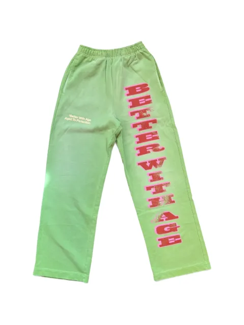 Better with Age logo-print track pants Green BWA89