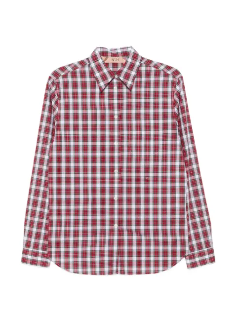 Nº21 check-pattern button-down shirt Red 26EN2S0G0211022
