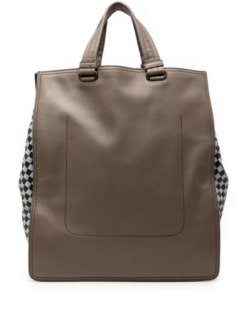Bottega Veneta Pre-Owned 2010-2025 Intrecciato Trimmed Leather tote bag Brown AV41M7H451NG1D6F