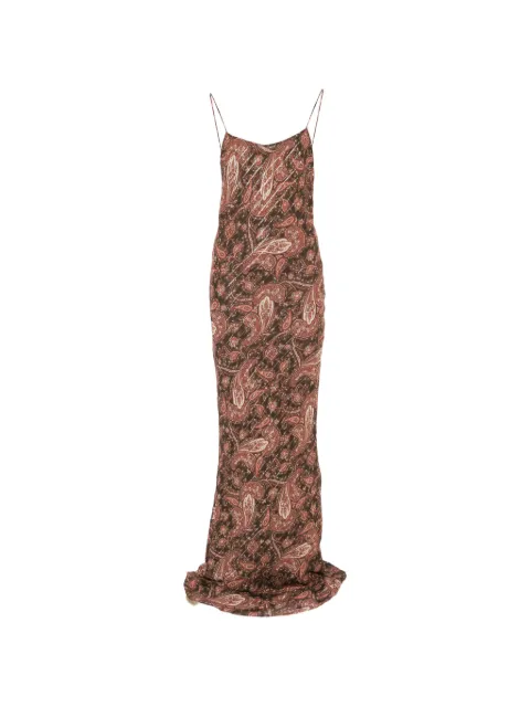 THE ANDAMANE Ninfea paisley-print maxi dress Brown TM190131BTNV143
