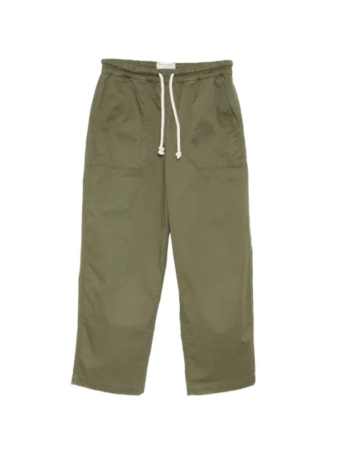 Officine Generale drawstring-waistband patch-pocket trousers Green S26MCHN701
