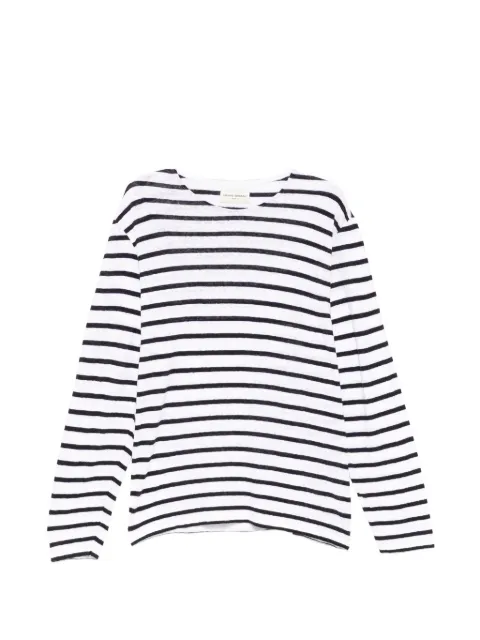 Officine Generale horizontal-stripe long-sleeve T-shirt White S26MTEE203