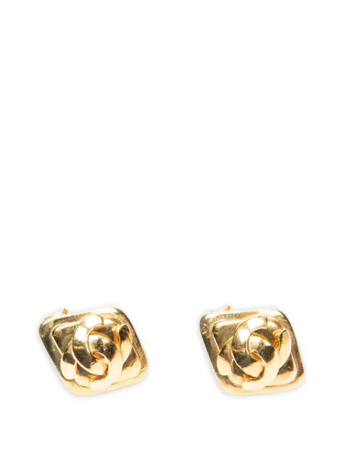 CHANEL Pre-Owned Interlocking CC earrings Gold 95P