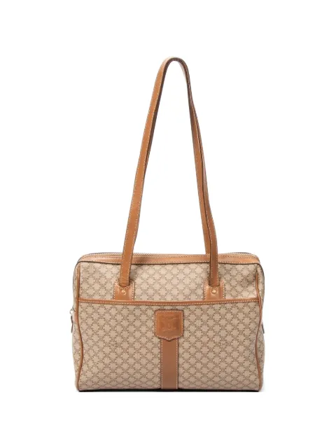 Celine Pre-Owned Boston leather-trim shoulder bag Neutrals M07