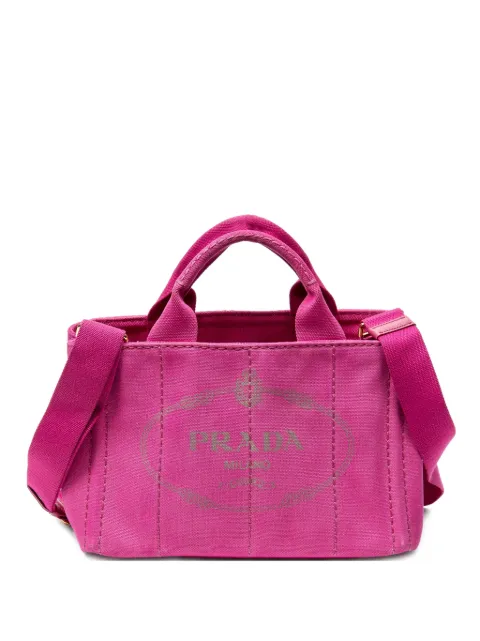 Prada Pre-Owned logo-print tote bag Pink 158B