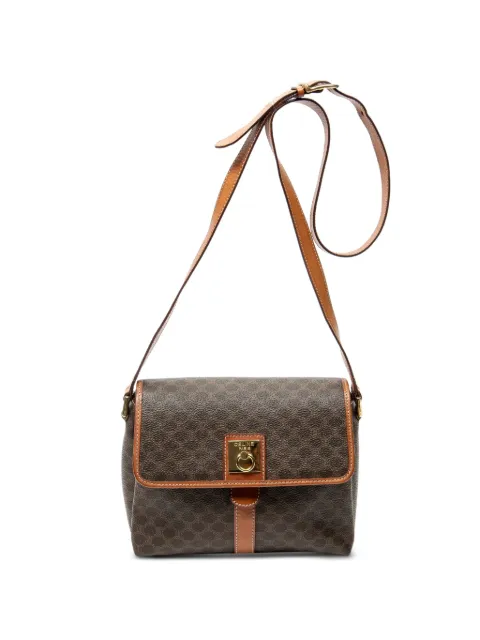 Celine Pre-Owned small Macadam foldover shoulder bag Brown M12