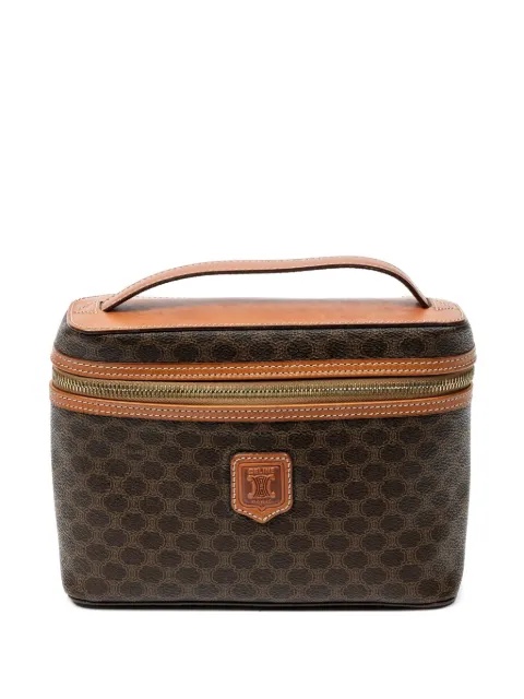 Celine Pre-Owned Macadam leather-trim handbag Brown MC96