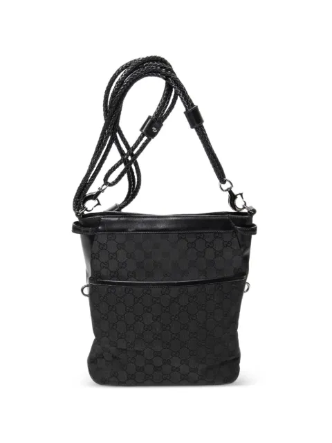 Gucci Pre-Owned GG Monogram braided shoulder bag Black 1090972123