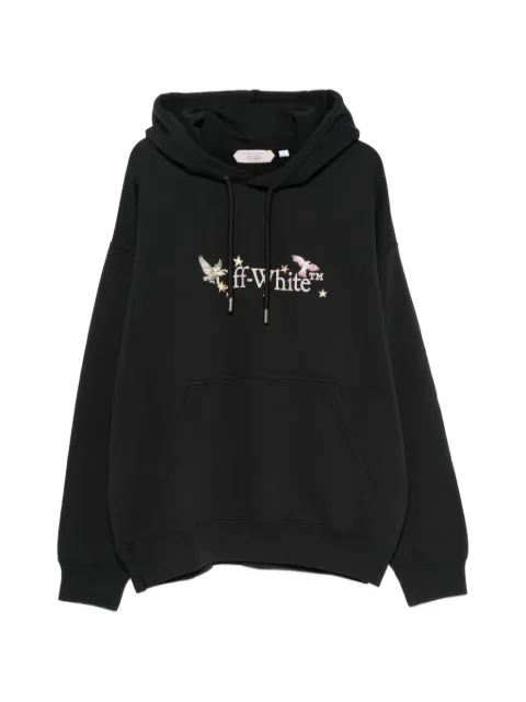 Off-White logo-print hoodie Black 44MBB085Z26F003001