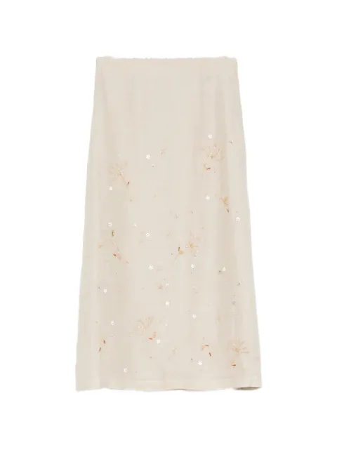 Lorena Antoniazzi sequin-embellishment midi skirt Neutrals E2644GO41A4248R0104