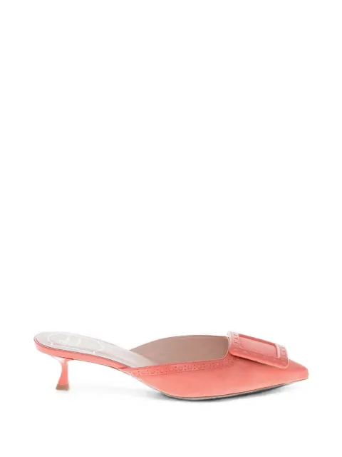 Roger Vivier Viv' In The City buckle-detail mules Pink RVW54341340JO6M618