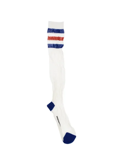 DSQUARED2 stripe-detail logo-print socks White DHV160190ISA01