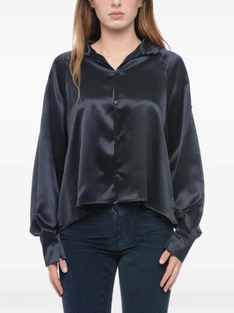 COGO button-detail silk shirt Black 22FMRC28922FSE16089001