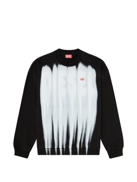Diesel cotton sweatshirt with graphic print Black A226770EFBU