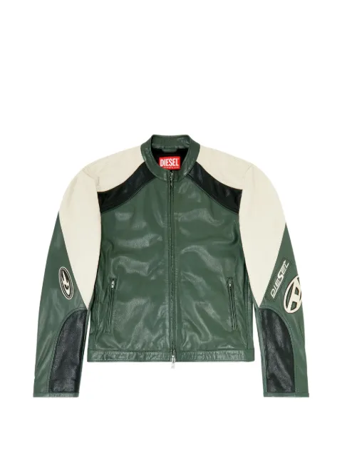 Diesel L-Ahti leather jacket Green A229770HNBM