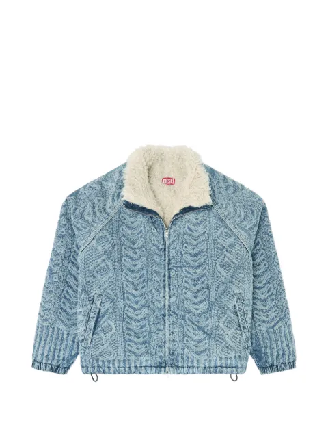Diesel jacket in cable-knit-effect denim Blue A22619007EV