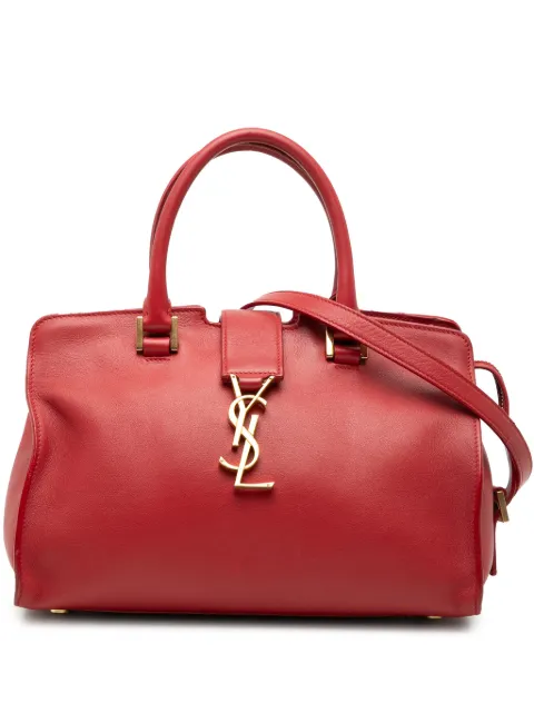 Saint Laurent Pre-Owned 2016 Baby Leather Monogram Downtown Cabas satchel Red QM0YSMDS2UOICWYP