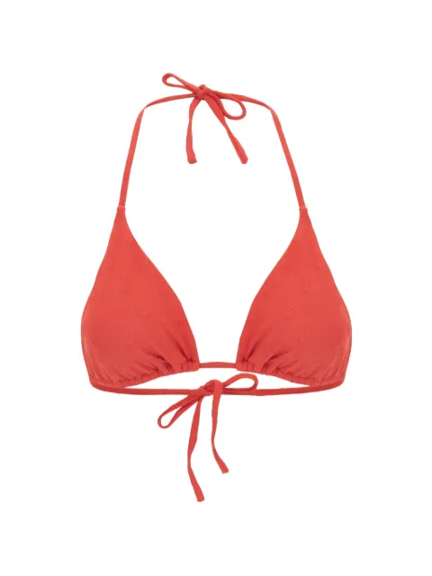 Polo Ralph Lauren logo-jacquard triangle bikini top Red 21685331
