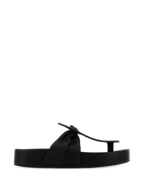 Uma Wang ruched leather sandals Black US9077