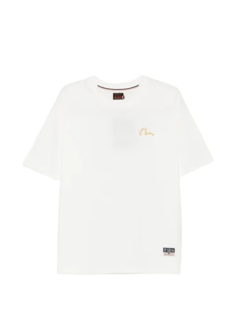 EVISU logo-embroidered T-shirt Neutrals 2EAHTM5TS1183