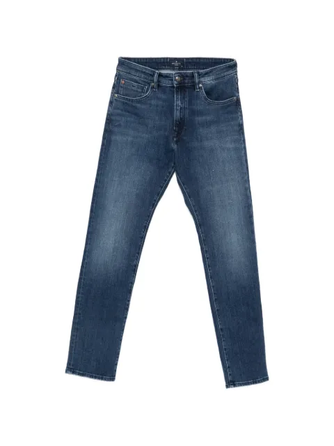 Hackett London belt-loop logo-patch jeans Blue HM2100103R