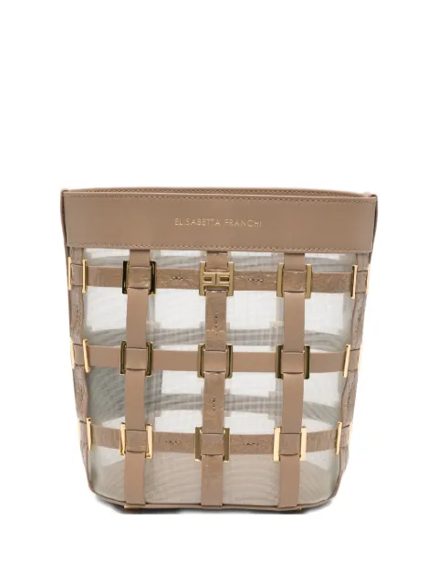 Elisabetta Franchi logo-detail bucket bag Neutrals BS04A62E2