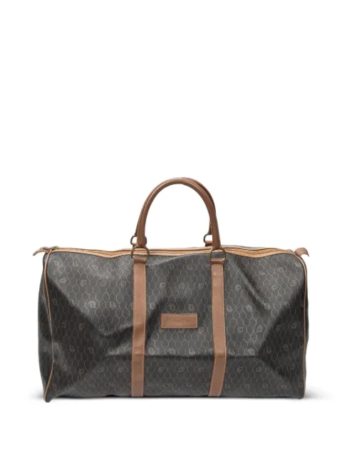 Christian Dior Pre-Owned Honeycomb leather holdall bag Brown NONE