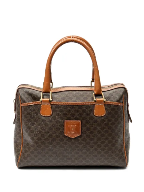 Celine Pre-Owned small Macadam leather-trim tote bag Brown M91