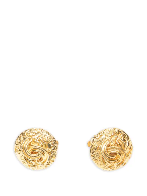 CHANEL Pre-Owned CC logo clip-on earrings Gold 95A
