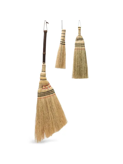 HAY woven straw broom Neutrals AE969E861AE91