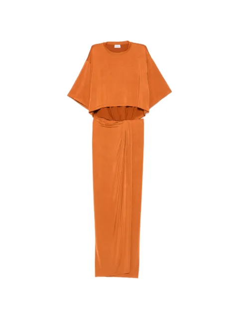 THE ANDAMANE Anja cut-out draped dress Orange TM190121ATJP142