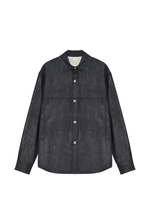 JIL SANDER+ contrast-stitch denim shirt Blue J47DL0180J46664010