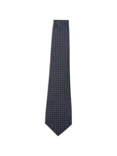 Kiton micro-pattern silk tie Blue UCRVKRC08L5203000