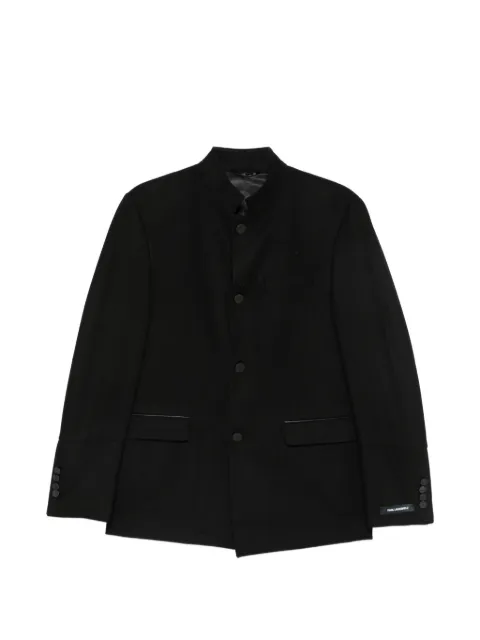 Karl Lagerfeld mandarin-collar single-breasted jacket Black 15522110564010