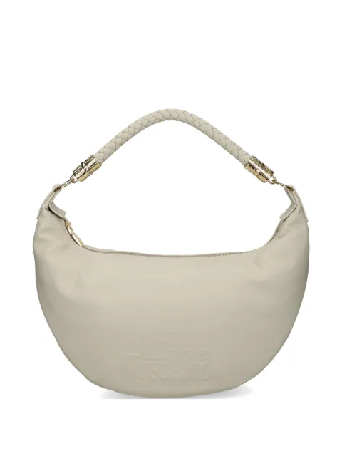 Love Moschino logo-embossed braided-handle shoulder bag Neutrals JC4222PP0OKA0