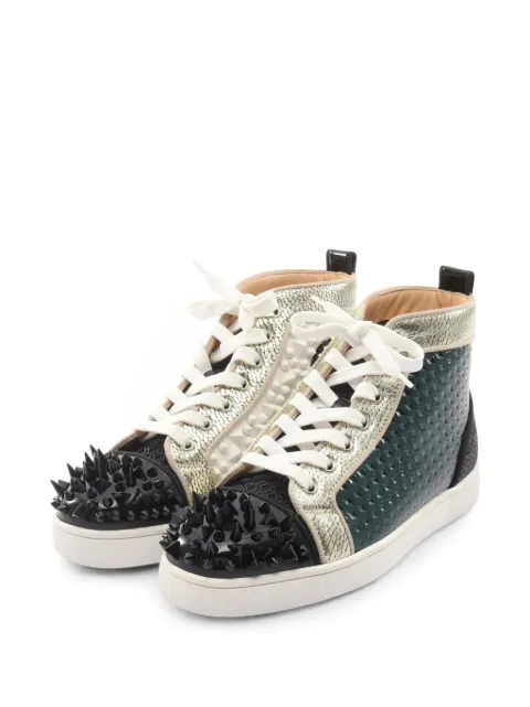 Christian Louboutin Pre-Owned 2020s Spike studs sneakers Green 1062020