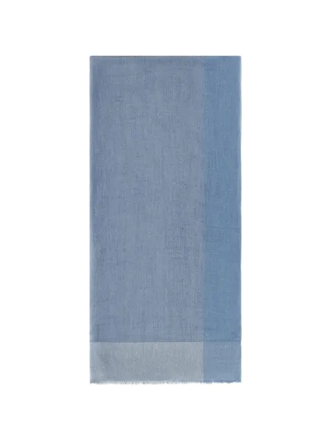 Paul & Shark colour-block frayed scarf Blue 26457000363