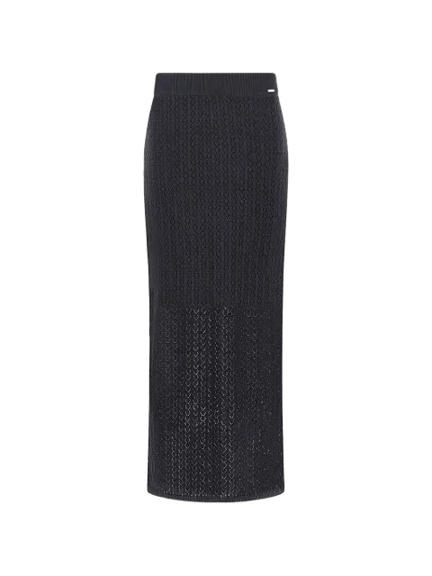 Paul & Shark open-stitch knit maxi skirt Black 26451721