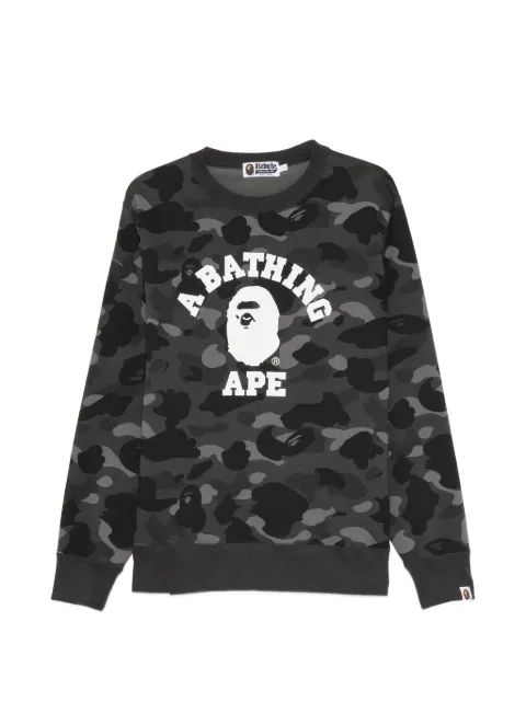 BAPE BLACK by *A BATHING APE® camouflage-pattern logo-print sweatshirt Black 001SWM301008M